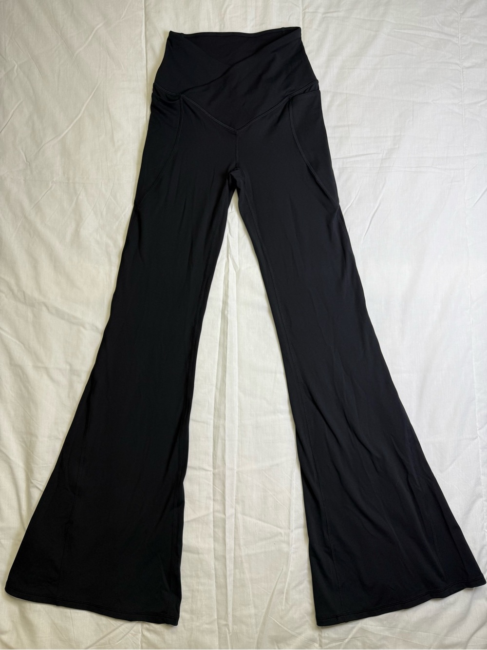 Fabletics Black High-Waist Flare Yoga Pants